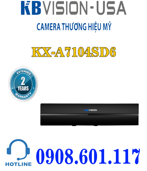 Đầu ghi hình 4 kênh 5 in 1 kbvision kx-a7104sd6