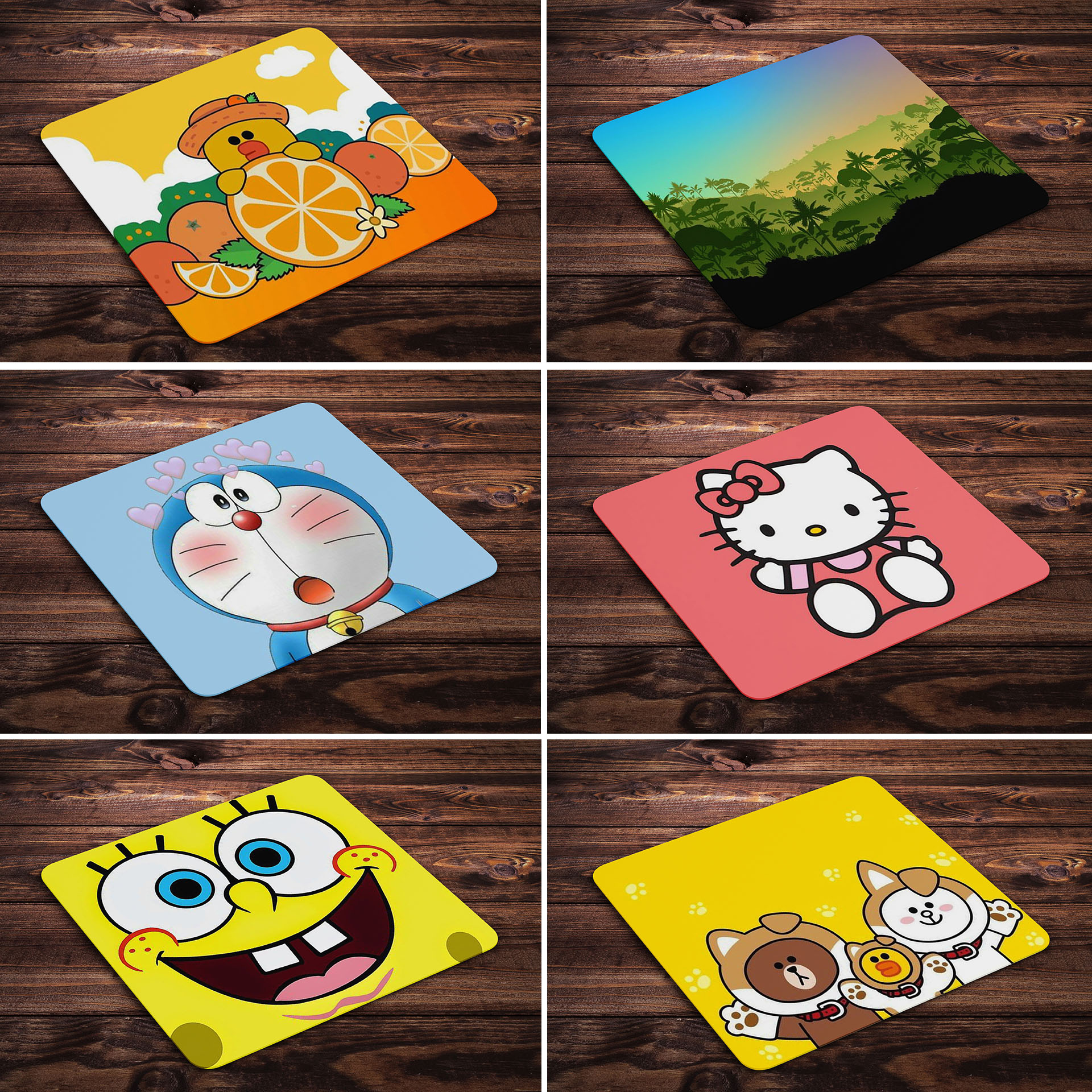 Miếng Lót Chuột ThePad Hình Vuông 21x26, 25x30 cm, Mẫu In Hình Dễ Thương