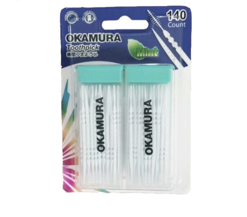 Okamura - Tăm nhựa Okamura chất lượng Nhật Bản 140 cây