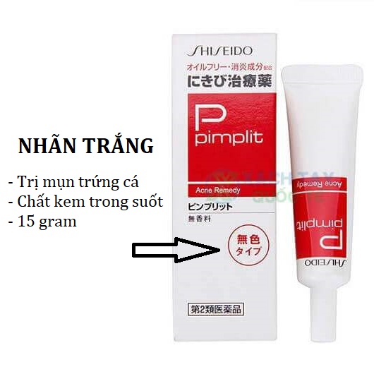 [CHÍNH HÃNG] Kem Giảm Mụn Trứng Cá Shiseido Pimplit 15g Nhật Bản - Nhãn Trắng - TITIAN