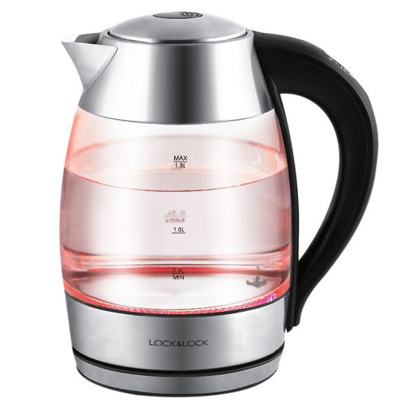 Ấm đun nước dùng điện bằng thủy tinh, thương hiệu Lock&Lock EJK341 1.8L
