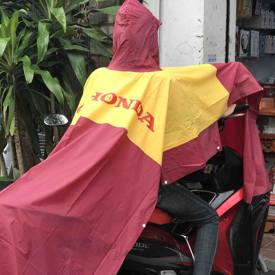 Áo mưa cánh dơi Honda trùm đầu dùng cho 1 người giá rẻ – Nhiều màu