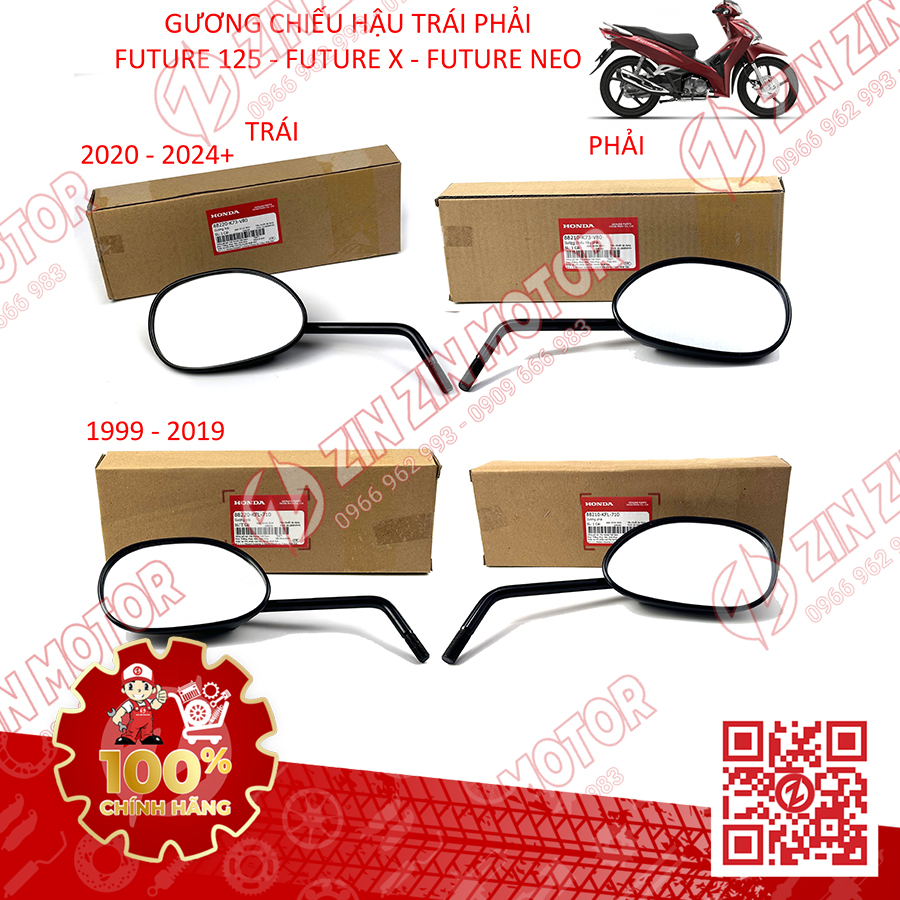 Gương, Kính Chiếu Hậu Xe Future 125 Fi Led 2018 - 2024+, Future 125 / X / Neo / 2 / 1 88220-KFL-710, 88210-KFL-710