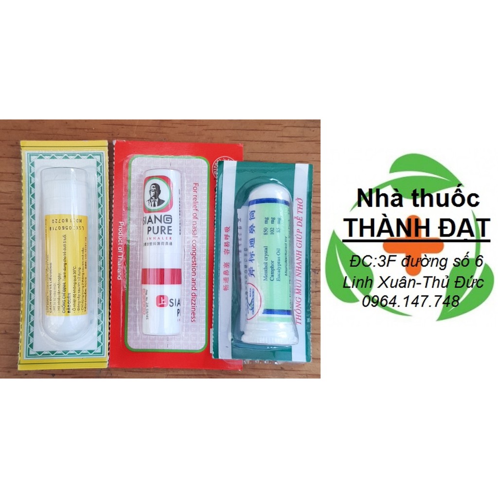 [Lấy mã giảm thêm 30%]ống hít thông mũi thái trường sơn hiệu cây búa inhaler vàng pharmadic