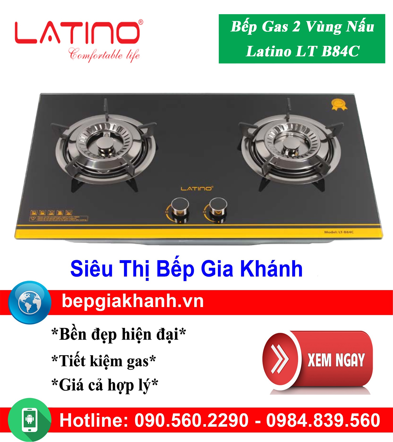 [HCM]Bếp gas âm Latino LT B84C, bếp gas, bếp gas đôi, bếp gas đơn, bếp gas âm, bếp ga, bếp ga đôi, bếp ga đơn, bếp ga âm, bep ga, bep gas