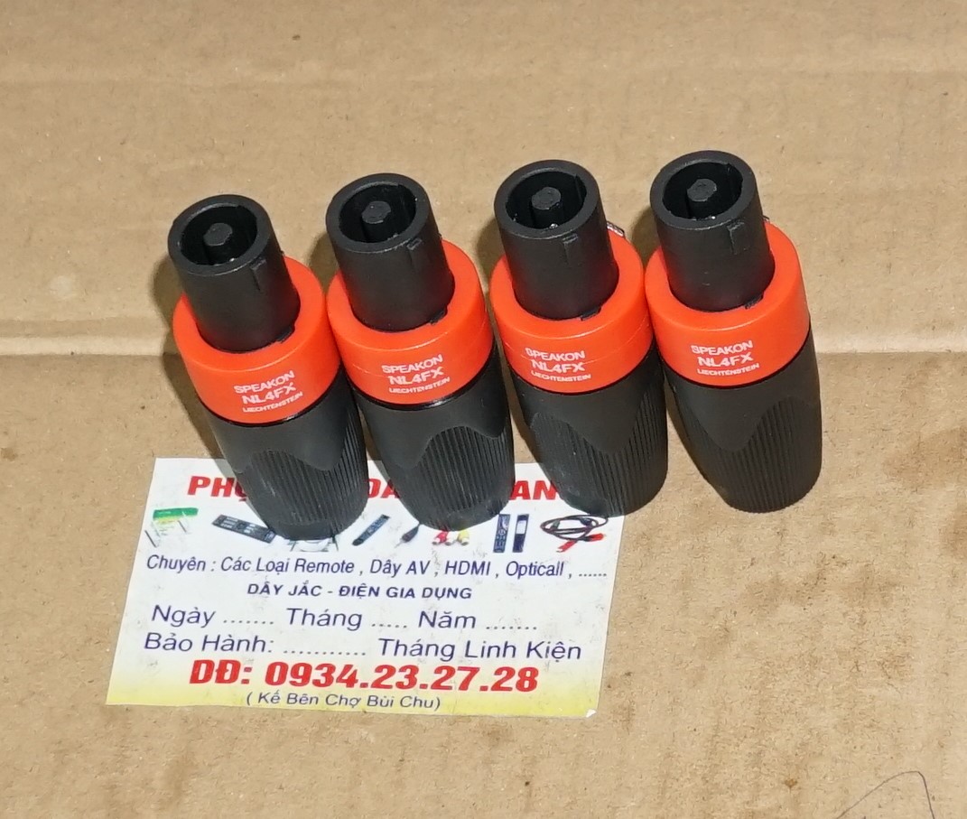 Combo 4  jack speakon ( cắm loa ) tốt (4 cái )