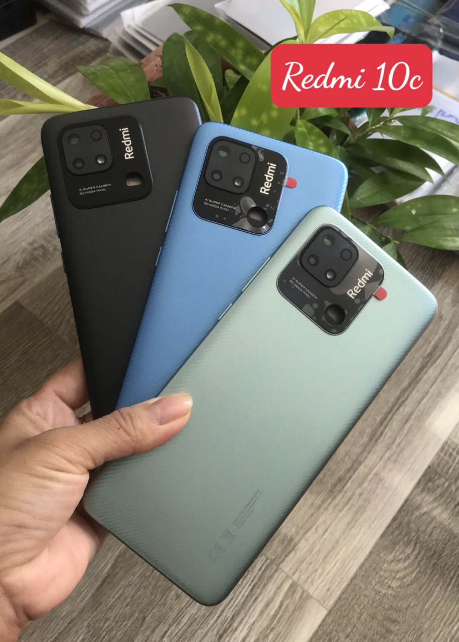 Bộ Vỏ sườn xiaomi Redmi 10C zin -kèm phím. kính camera