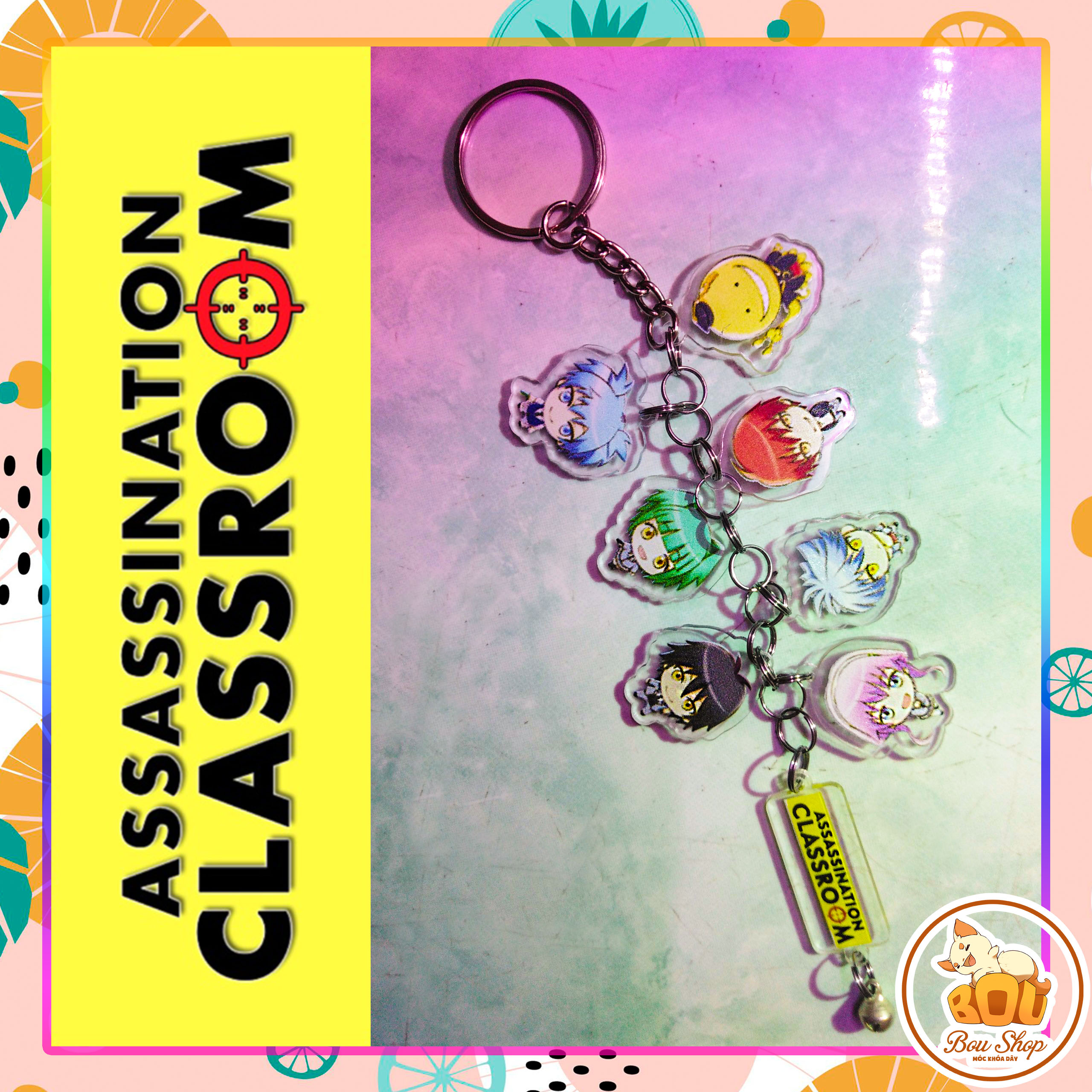 Móc khóa dây Acrylic Mica Lớp học ám sát / Assassin classroom Anime