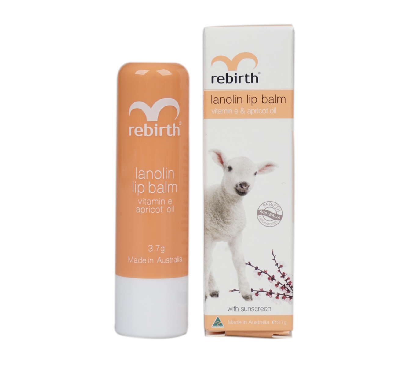 Son dưỡng môi nhau thai cừu REBIRTH - Rebirth Lanolin Lip Balm
