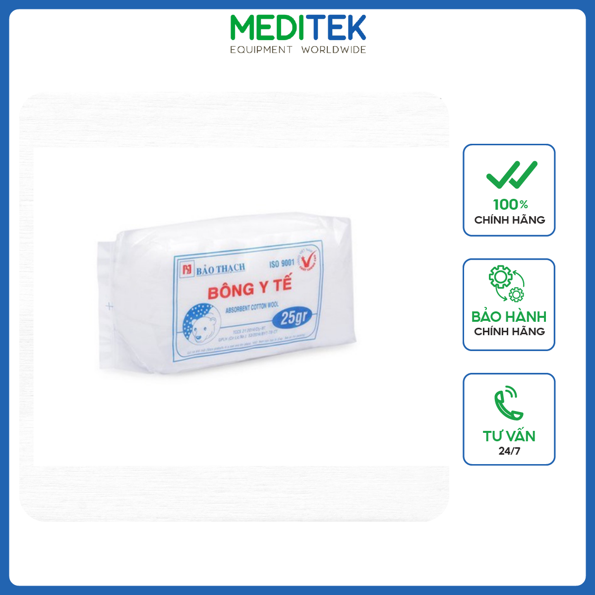 Bông gòn y tế Bảo Thạch, Chất lượng, uy tín, gói 25g