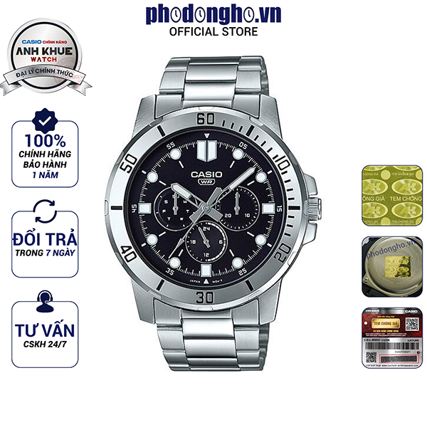 Đồng hồ nam dây kim loại Casio Anh Khuê MTP-VD300D-1EUDF