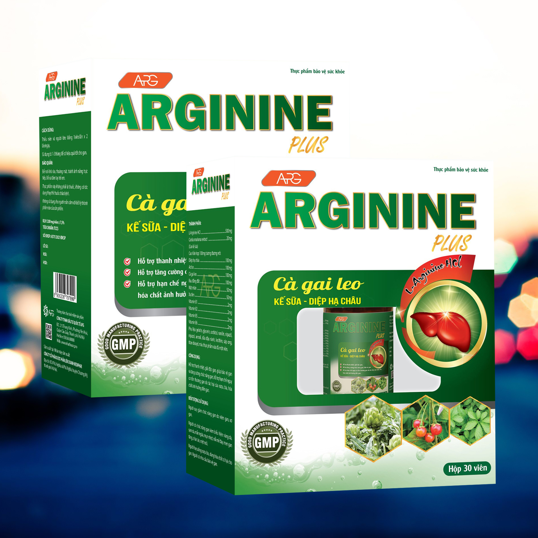 Combo Apg Arginine Plus Thải độc gan, bổ gan, làm mát gan