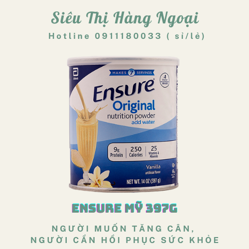 [HCM]Mẫu mới Date 2025 Sữa Ensure Mỹ ORIGINAL 397g.Date 2025