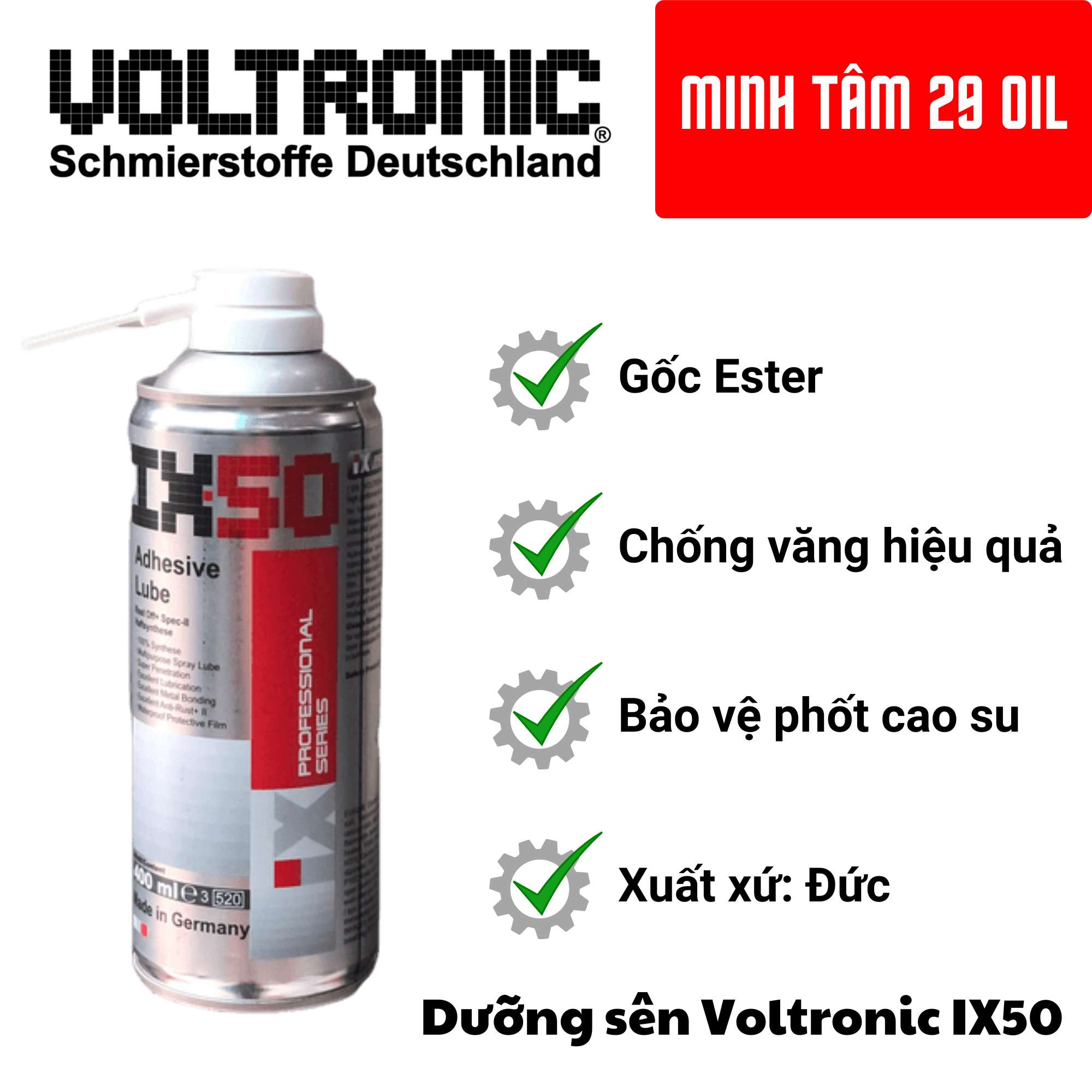 Chai xịt dưỡng sên Voltronic IX50 400ml