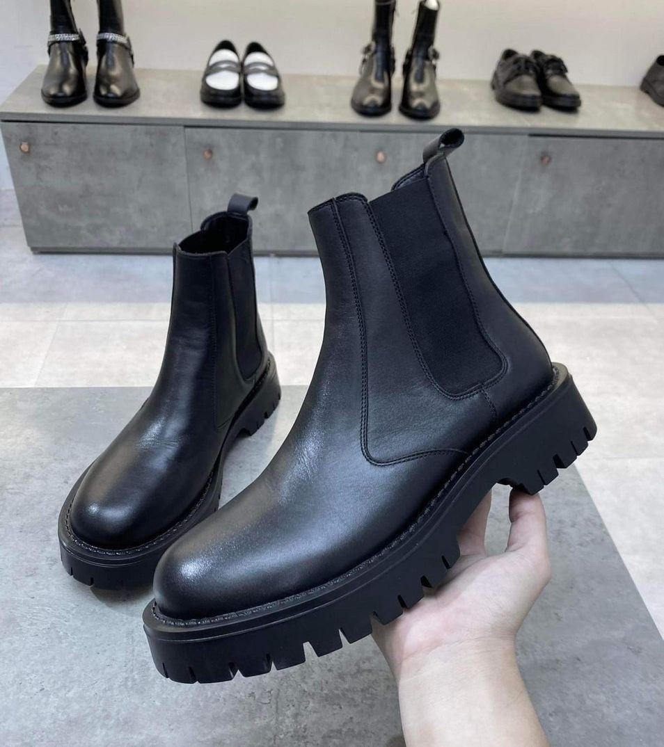 Giày chelsea boots basic đế tăng chiều cao giày bốt tăng chiều cao nam