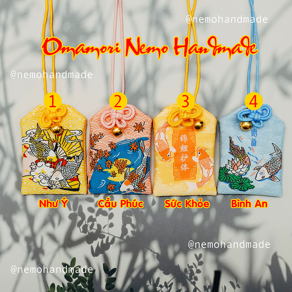 Túi Phước Omamori Cá Chép Như Ý Cầu Phúc Sức Khỏe Bình An - Mã OM4MCC