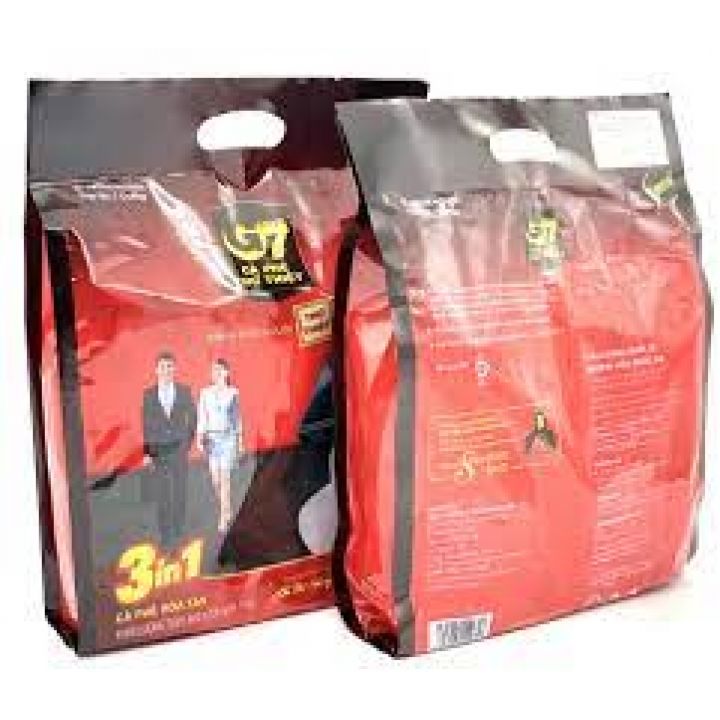 Set 5 bịch cafe sữa hoà tan g7 3in1 bịch 50 gói x 16gr trung nguyên 800gr