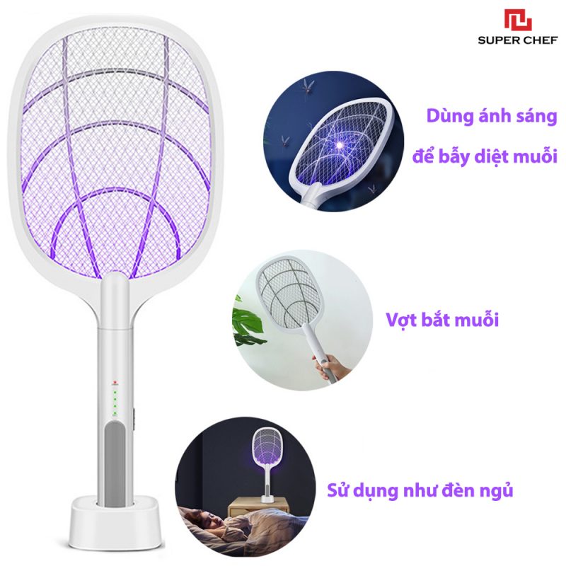 [HCM][ Sale 50% ] Vợt Muỗi Điện Thông Minh 2in1 Vợt Muỗi Và Tự Bắt Muỗi Đèn Led Tím Thu Hút Muỗi Tự Bắt Muỗi Khi Sạc Công Tắc Kép Tăng Mức Độ An Toàn Dung Lượng Cực Lớn Sạc Nhanh Bền Bỉ Bảo Hành 12 Tháng Trên Toàn Quốc.