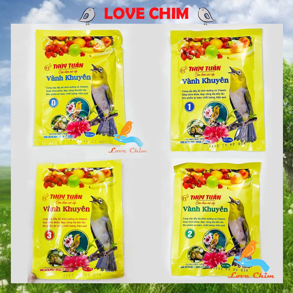 Cám khuyên thúy tuấn 0,1,2 ,3cám thúy tuấn chim khuyên, thức ăn cho chim khuyên