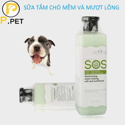 Sữa tắm mêm & mượt lông dành cho chó sos - sữa tắm cho chó mèo - màu xanh lá - chai 530ml