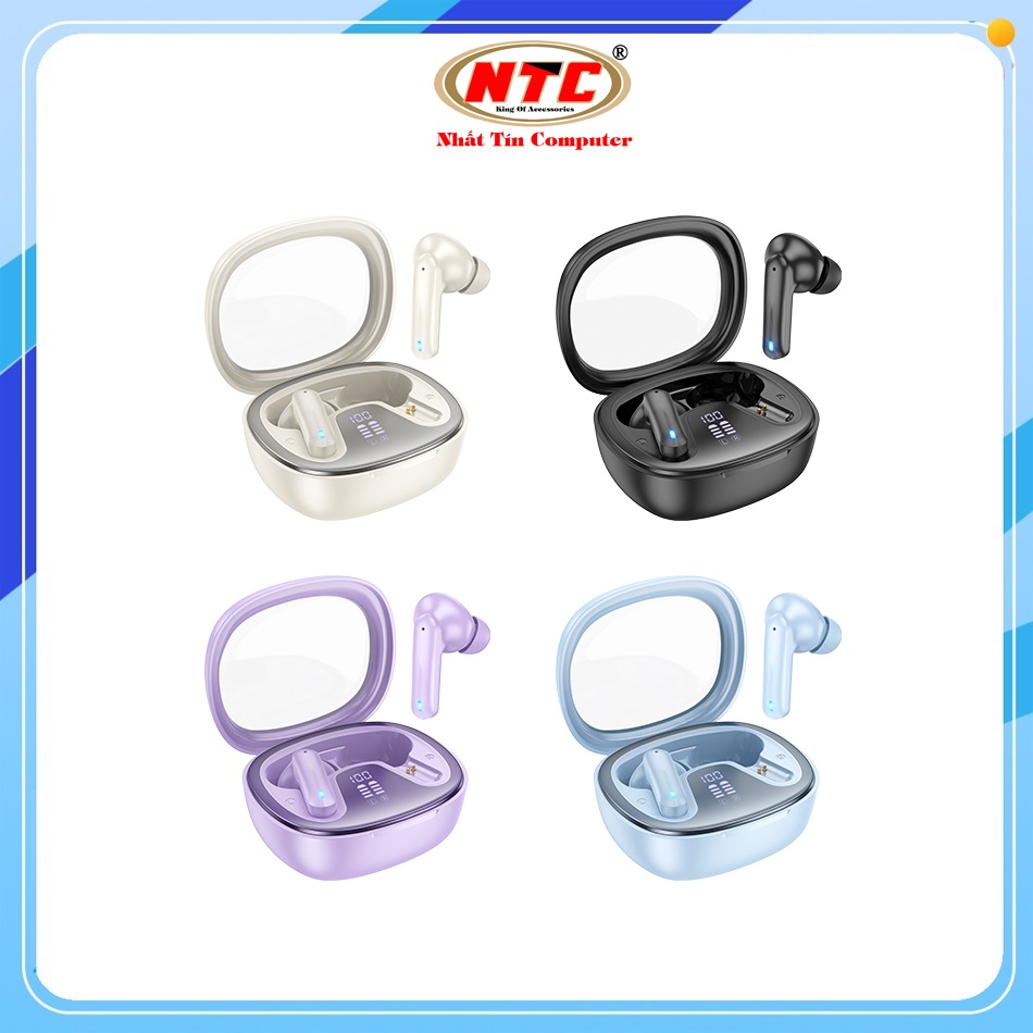 Tai nghe bluetooth tws hoco eq6 w5.3, pin 7h, màn hình báo pin - nhất tín computer