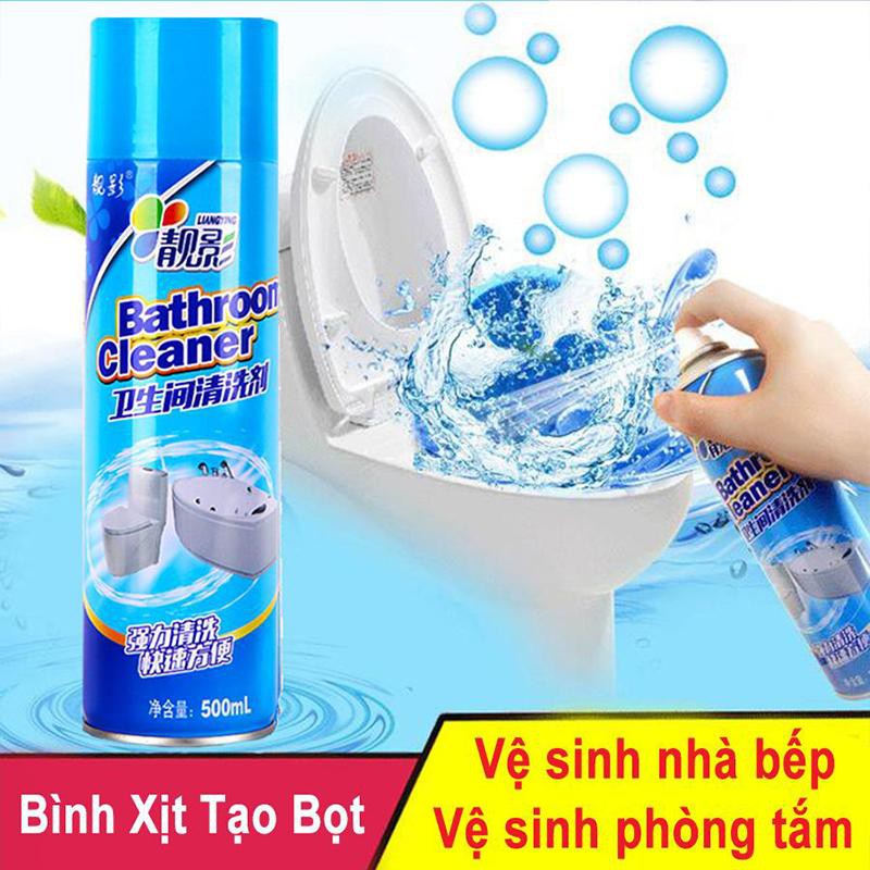 [HCM]( TẨY CỰC NHANH ) CHAI XỊT TẠO BỌT TẨY RỬA NHÀ TẮM NHÀ VỆ SINH THẦN THÁNH BATHROM CLEANER 500 ML-KHỬ MÙI  DIỆT KHUẨN TẨY TRẮNG TOLET SÀN NHÀ CỰC KÌ HIỆU QUẢ