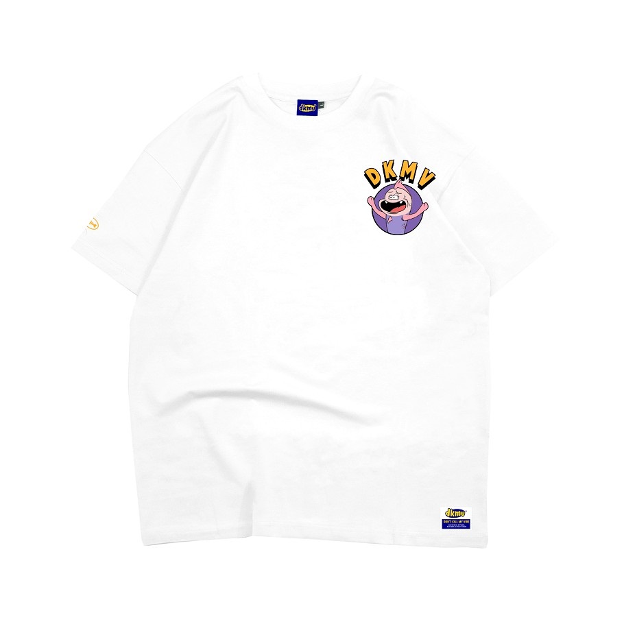 DKMV Áo phông nữ cute tone màu trắng | DKMV Tee Please-White