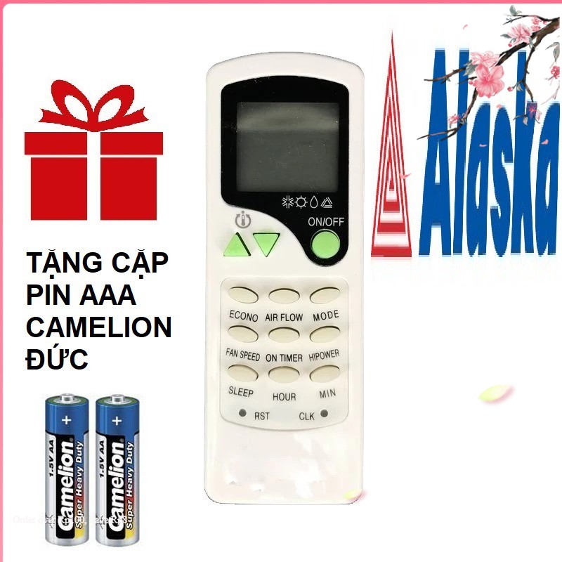 Remote máy lạnh alaska mẫu 3 - điều khiển điều hòa alaska mẫu 3