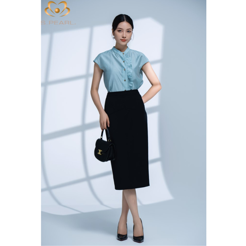 Chân váy nữ juyp bút chì thiết kế spearl - 23mf36816098