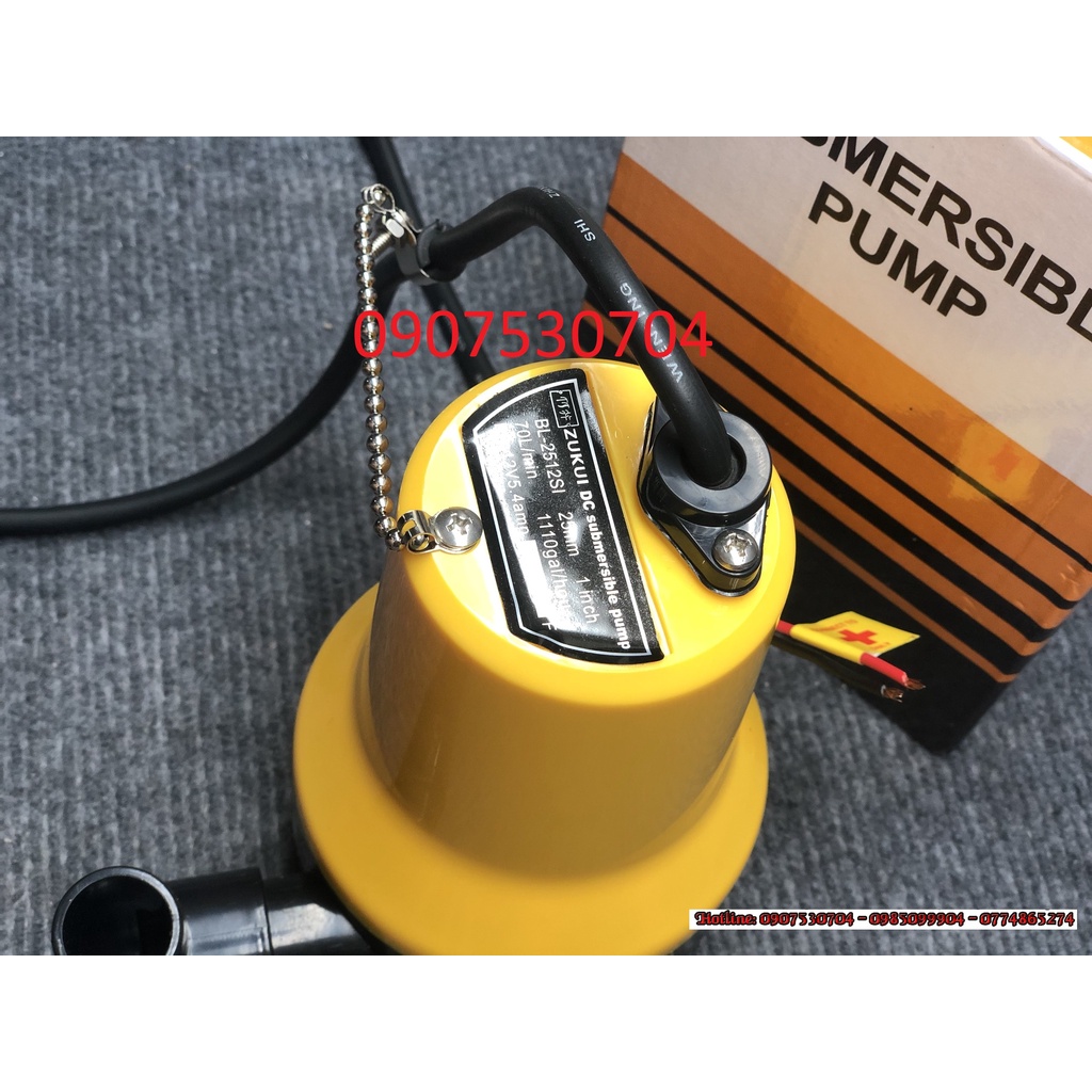 65W Máy bơm chìm vỏ nhựa bơm tỏm nước thả chìm điện bình DC 12V