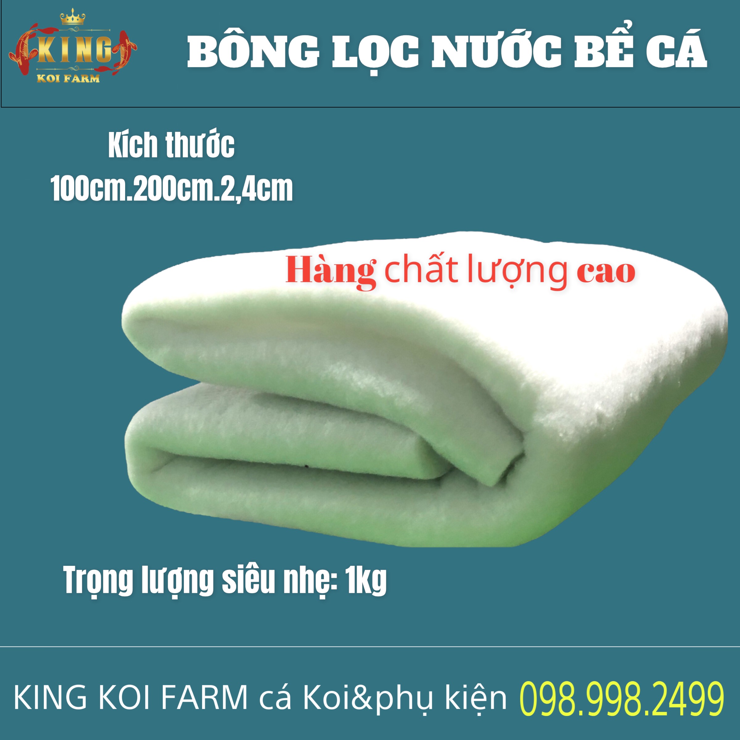 Bông lọc hồ cá loại tốt dùng lọc nước hồ cá Koi,cá cảnh