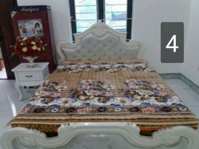Thảm nhung trải giường 1m6 x 2 m giao màu ngẫu nhiên