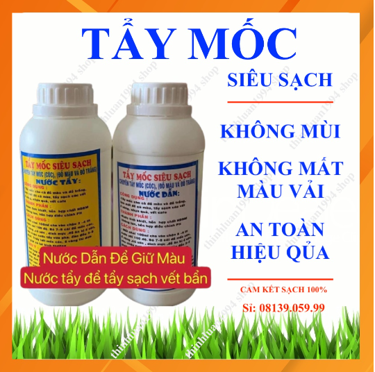 Tẩy Mốc quần áo Màu, quần áo Trắng