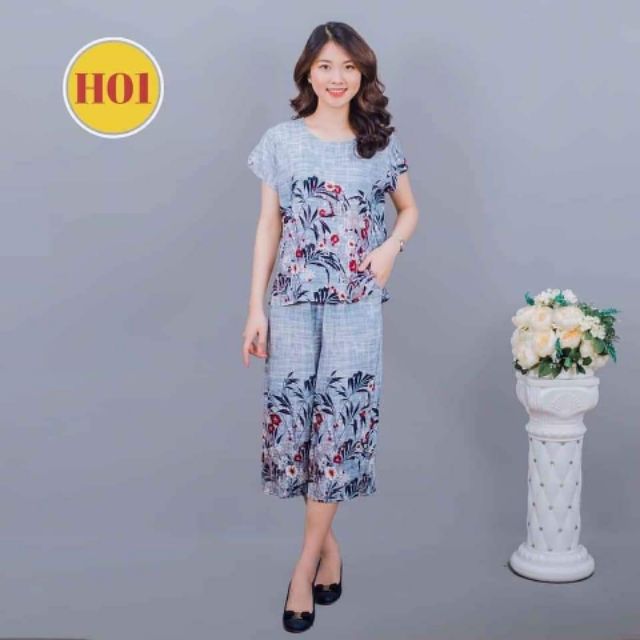 Bộ sớ chất liệu lanh cho mẹ