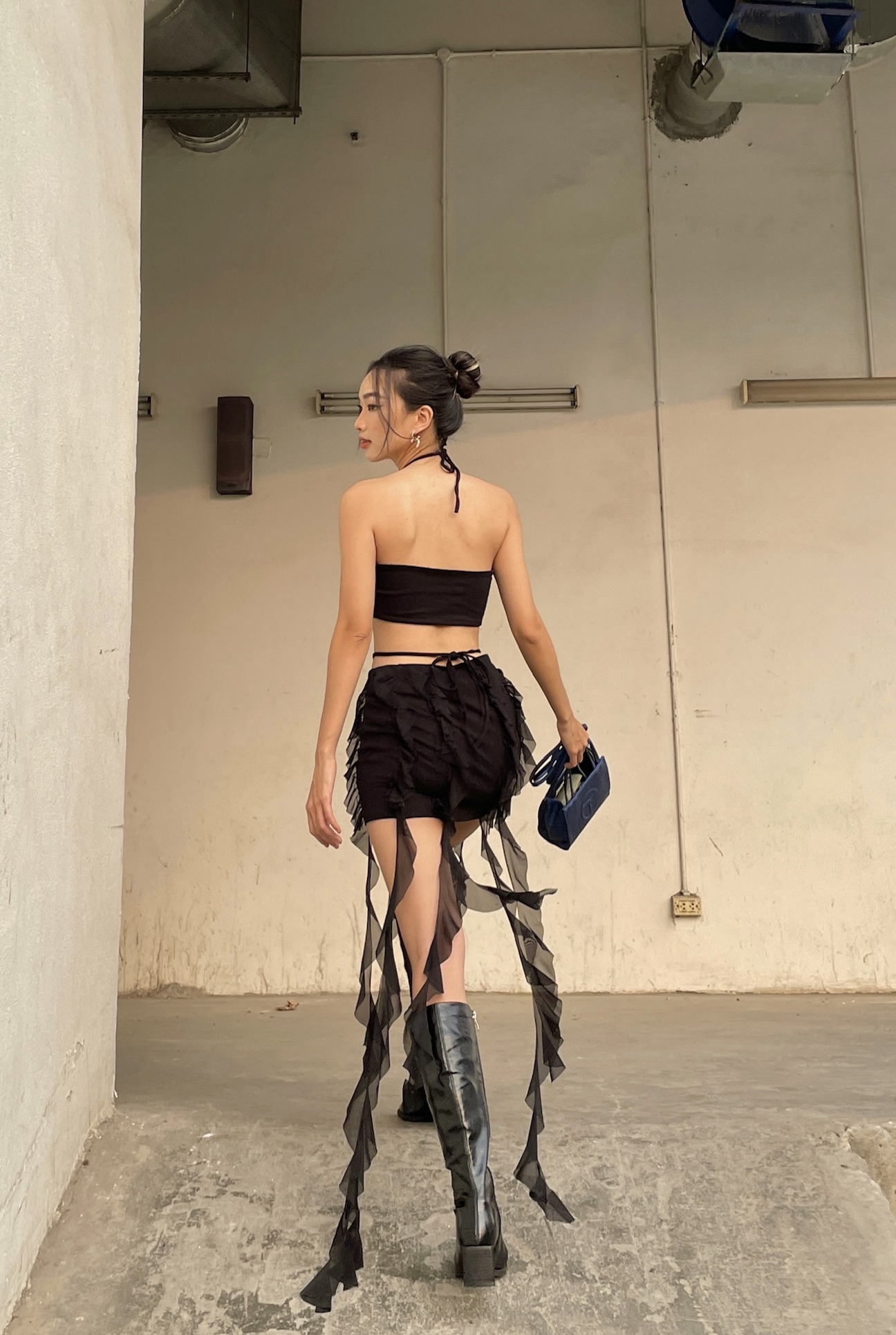 Set áo croptop và chân váy | may set - clélie