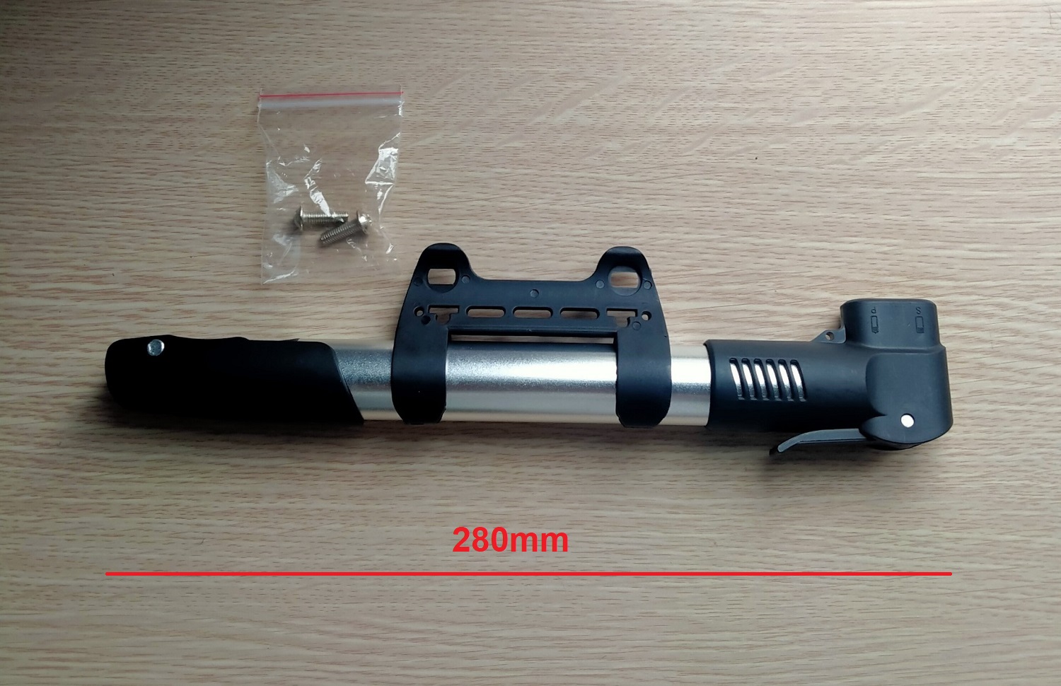 Bơm mini gắn sườn xe đạp leo núi hợp kim nhôm 150 psi bơm xe đạp xe máy