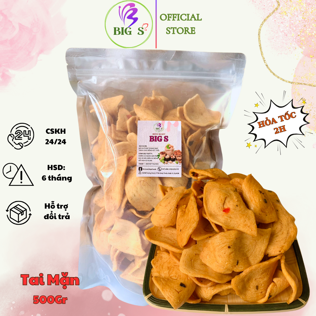 Bánh tai heo sốt mắm ớt 500g bigs
