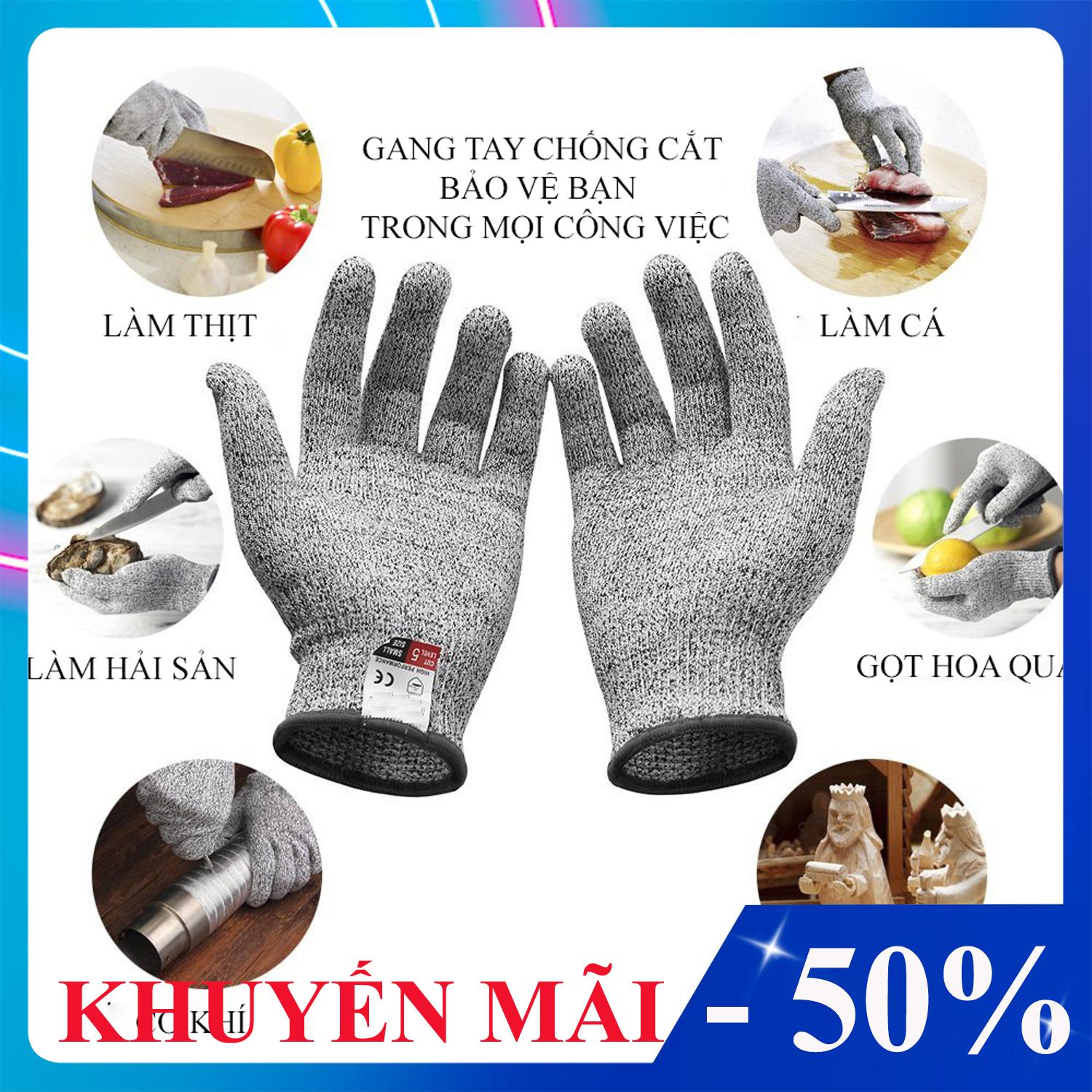 [7-11/12 VOUCHER 8%]Găng tay bảo hộ chống cắt, chống dao kéo, chống sắc nhọn, chống tia UV, chống trượt siêu bền