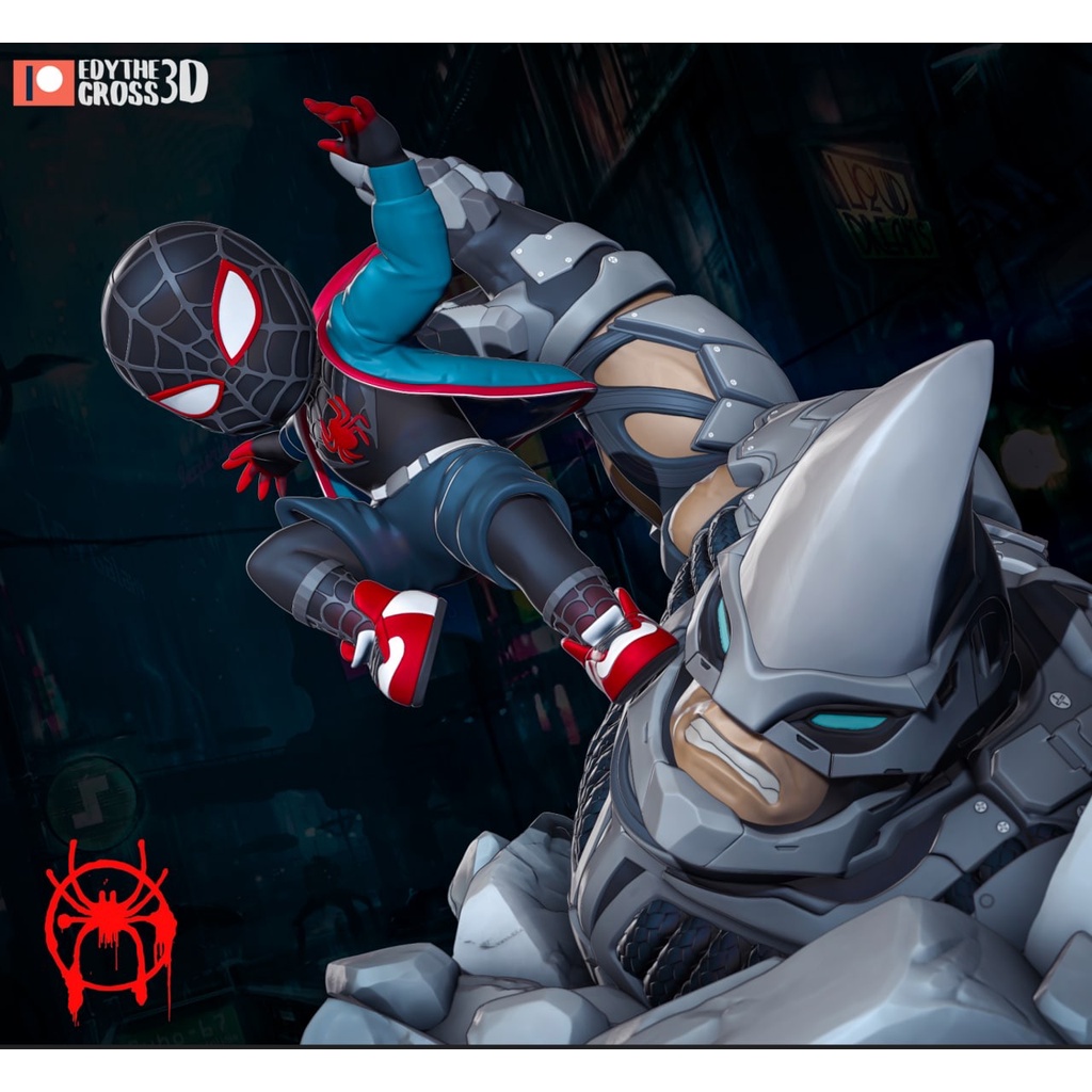 Mô hình in 3D Chibi Spiderman vs Rhino