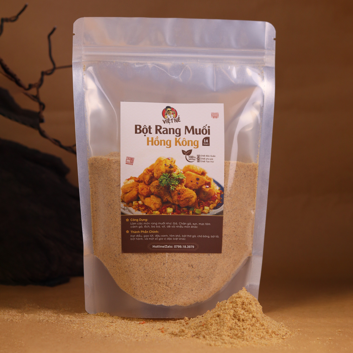 250g bột rang muối hongkong 14 vị - kênh toptop việt nể