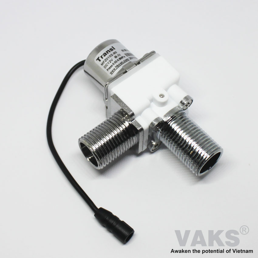 [HCM]Van điện từ inox Transl - 12V DC - ren ống 21mm - Thường đóng.
