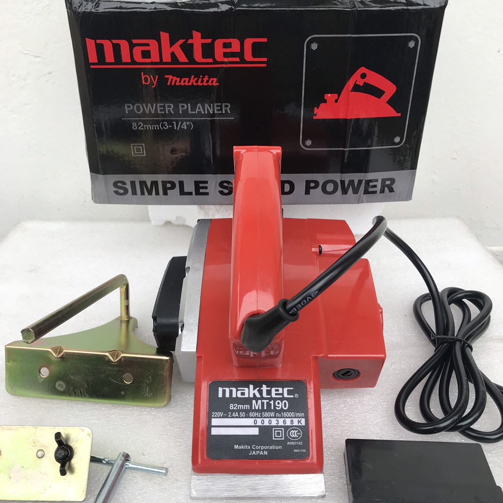 Máy bào gỗ maktec 190 công suất 580w dây đồng 100%