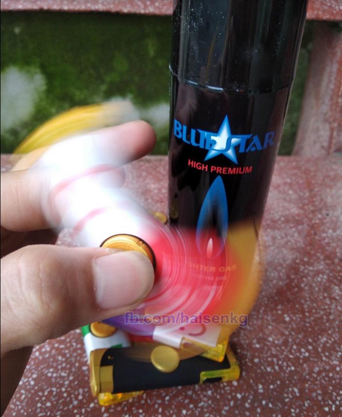 Bộ 5 Bật lửa khò con quay có đèn + bình nạp gas Hàn Quốc