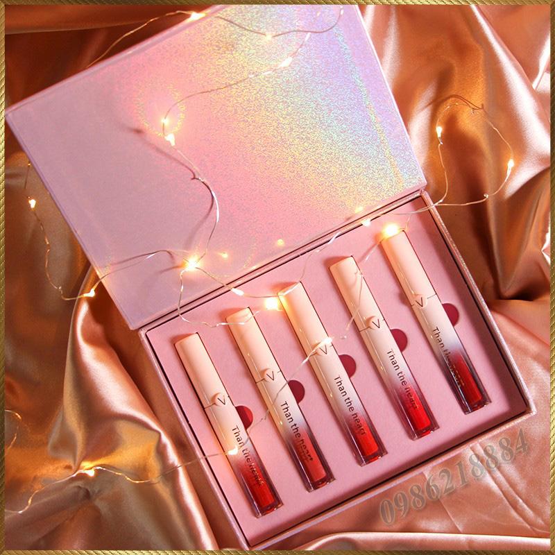 Bộ son kem VDE Love Of Lip hộp quà tặng 5 lọ VDE1