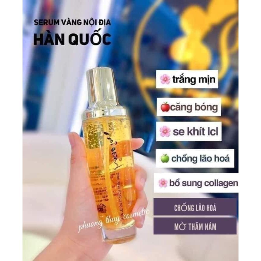 [HCM]Tinh Chất Se rum Vàng 24K Lebelage Heeyul Premium Gold Essence Se rum dưỡng  trắng mịn chống lão  hóa trắng  da se khít lỗ chân lông  bổ sung collagen se rum collagen 24k dưỡng  da hiệu quả se rum vàng collagen Hàn Quốc