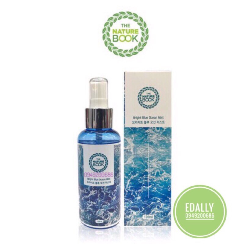 Xịt khoáng hàn quốc the nature book dưỡng trắng cấp ẩm cho mọi loại da 120ml