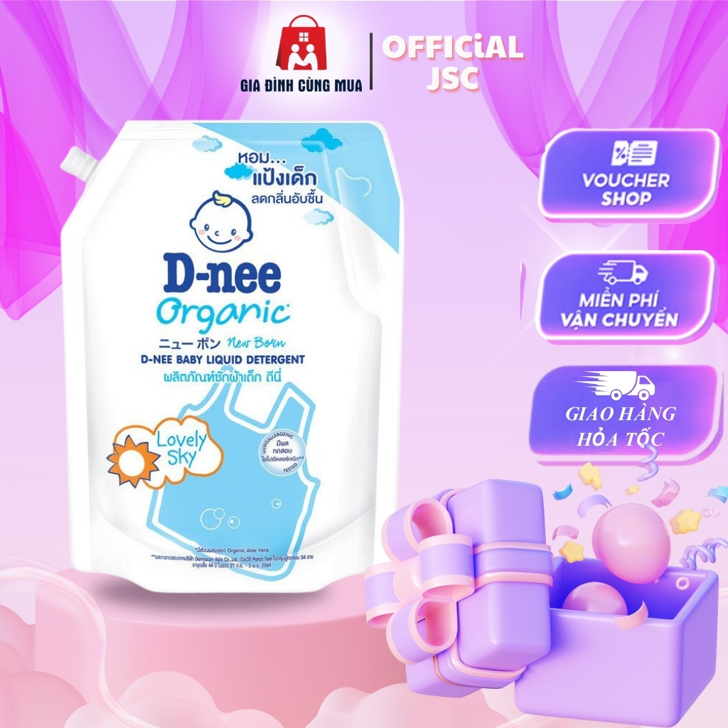 (Trợ Giá) Nước Giặt Xả Quần Áo Dnee 2in1 Túi 1400ml/550ml Thái Lan Chính Hãng Mẫu Mới An Toàn Cho Em Bé Đủ Màu