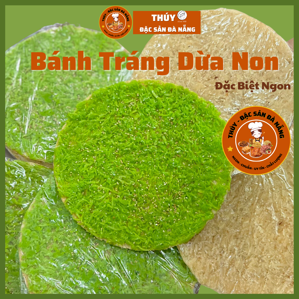 Bánh tráng dừa non lá dứa thúy đặc sản đà nẵng ngon nhất thơm nhất chất lượng nhất