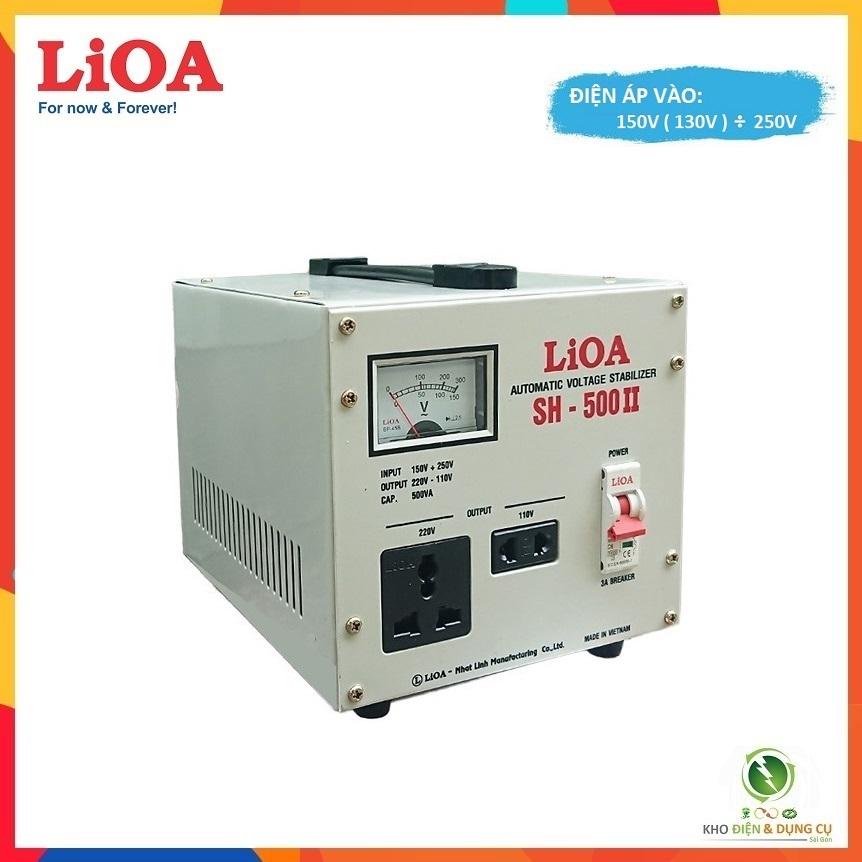 ỔN ÁP 0,5kVA LIOA SH - 500 II ĐIỆN ÁP VÀO 150V(130V) - 250V ( ĐỒNG NGUYÊN CHẤT )