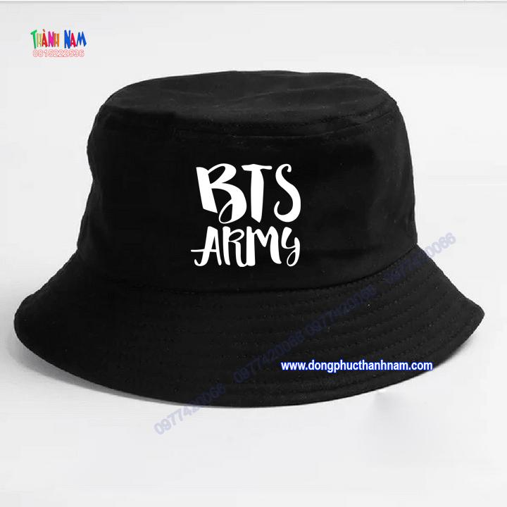 Nón bucket bts - army, mũ bucket bts - army, nón rộng vành army